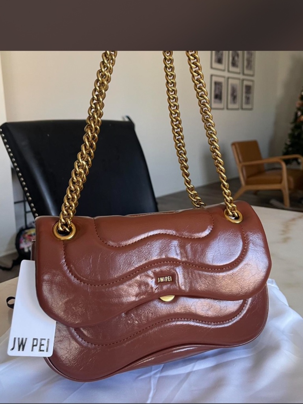 Jw pei brown shoulder bag